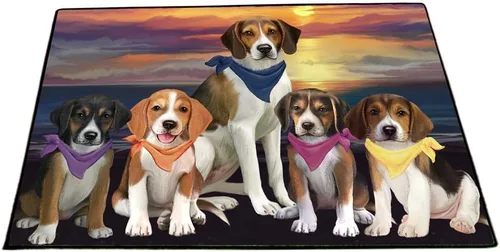 Vista 16 de Doggie of the Day American English Foxhound Dogs Floor Mat - 4th of July Independence Day - Best Dog Doormat - Protector Decor - Unique Portrait Art