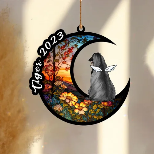 Vista 2 de Nazenti Atrapasoles conmemorativo para perros, adornos de Navidad personalizados para perros, adorno de Navidad, regalos conmemorativos para perros