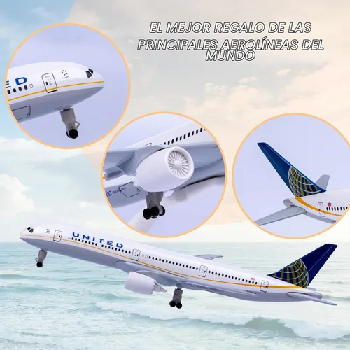 Vista 4 de Avión 1:300 Escala B787 Modelo Avión Metal Aleación para Regalo y Decoración