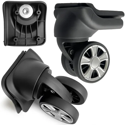 Vista 8 de Repuesto de ruedas de equipaje de doble hilandero para maleta Negro-H045-2