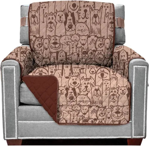 Vista 154 de Sofa Shield Funda de sofá con correa, reversible, resistente a las manchas y al desgarro, funda acolchada de microfibra, lavables, asiento de 62