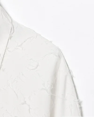 Vista 4 de Camisa de manga larga con botones para mujer, sin arrugas, verano