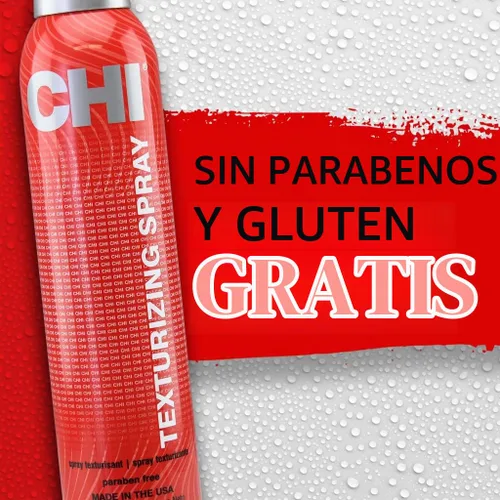 Vista 5 de CHI Laca texturizadora para el cabello, laca voluminizadora para añadir textura y cuerpo modulables, sujeción flexible, sin sulfatos, parabenos