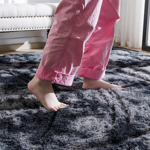 Vista 110 de Softlife Alfombra naranja para dormitorio, alfombra de felpa esponjosa para sala de estar para niñas, alfombra lanuda para niños, alfombra suave