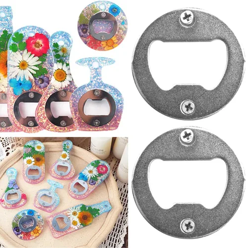 Vista 4 de Kit de inserción de abrebotellas, juego de 20 abridores de botellas redondos para bricolaje llave de cerveza, abridor de botellas, sacacorchos