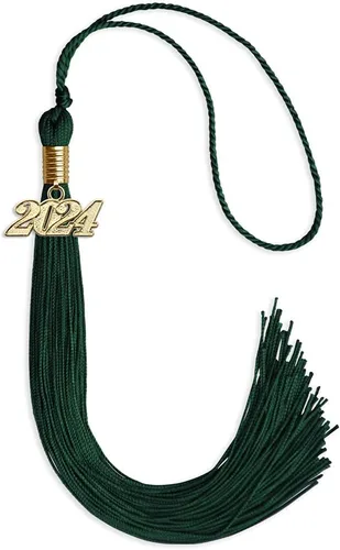 Vista 123 de Endea Graduation - Borla de un solo color con fecha dorada (Oro Antiguo, 2020)