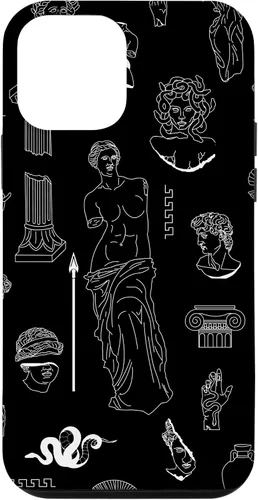Vista 16 de Ancient Greece Statues Greek Aesthetic Black Case for iPhone 17