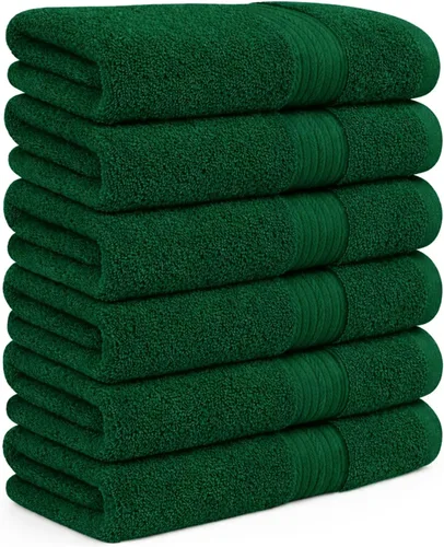 Vista 50 de Ample Decor Toalla de mano de 18 x 28 pulgadas, paquete de 6, 600 GSM, 100% algodón, certificado Oeko Tex, suave, absorbente, gruesa, duradera Beige
