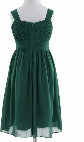 Vista 3 de YiZYiF Vestido de fiesta formal para dama de honor y dama de honor sin mangas para niñas grandes
