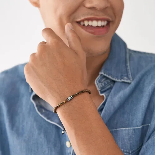 Vista 26 de Fossil para Hombre Wellness pulsera de abalorio