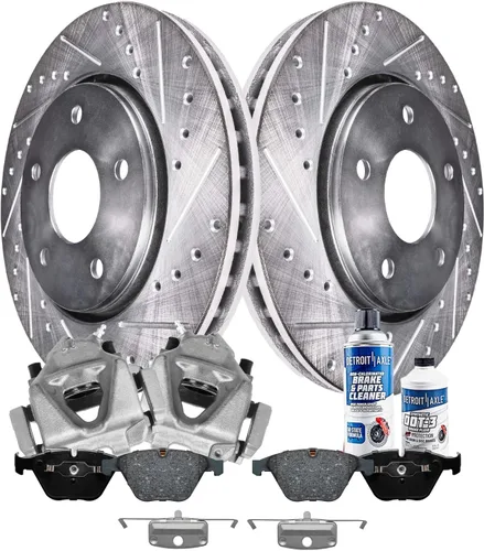 Vista 49 de Detroit Axle - 4 rotores de freno para Chevrolet Cruze 2014 2015 [modelos de motores de gas] Rotores de freno de disco perforados y ranurados