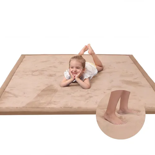 Vista 33 de Tapete de juego de 2 pulgadas de grosor para bebés y niños, tapete acolchado extra seguro, anticaídas, antideslizante, repelente al agua, tapete