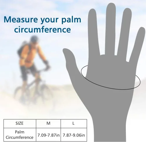 Vista 9 de Accmor Guantes de ciclismo para hombres y mujeres, guantes de ciclismo de medio dedo, guantes de bicicleta de carretera MTB, guantes antideslizantes