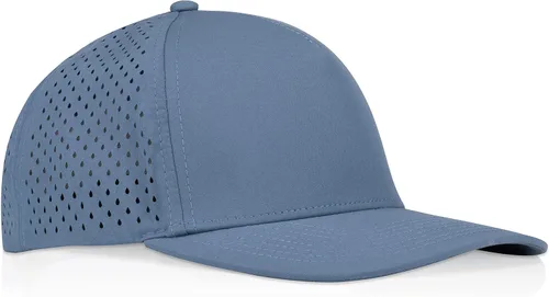 Vista 2 de Gilbert Performance Snapback Hat Gorra en blanco de 5 paneles para hombres y mujeres transpirable y ligera pico curvado