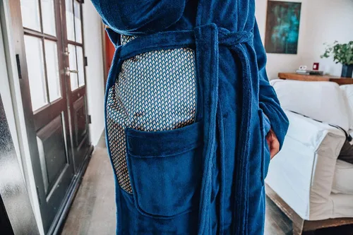 Vista 4 de Robe Factory LLC Star Trek Discovery - Bata de baño para adultos Talla única, Azul