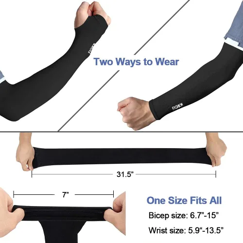 Vista 4 de beister 3/6 pares de mangas de brazo de enfriamiento UV protección solar unisex para deportes, ciclismo, golf, correr