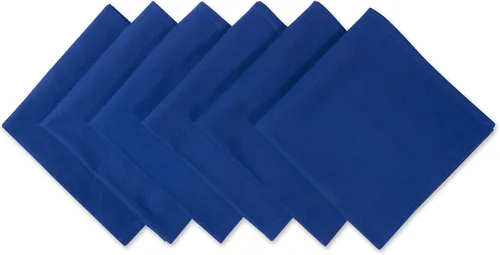 Vista 30 de DII - Juego de servilletas de colección sólida, 20x20 pulgadas, Azul ancla, 6