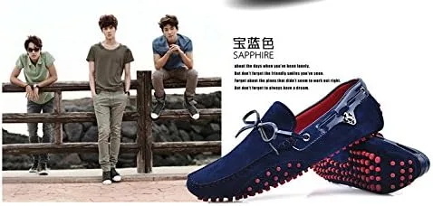 Vista 2 de HAPPYSHOPTM Mens Genuine Leather Lace-up Moccasin Loafers Driving Shoes Comfort Slip-on Penny Loafers EUR