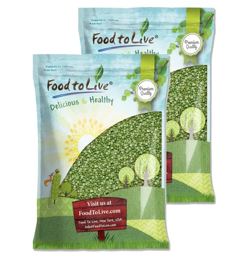 Vista 9 de Guisantes verdes divididos, 12 onzas, verificados sin OMG, secos, veganos, kosher, a granel. Fácil de cocinar. Rico en proteínas, fibra, minerales