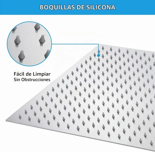 Vista 5 de Lordear - Alcachofa de ducha de lluvia de 12 pulgadas, sólida, ultrafina, de acero inoxidable 304, ajustable, cuadrada, de lluvia, cobertura