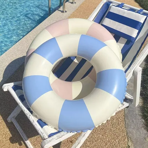 Vista 6 de Audaisyly Anillo de natación para niños, flotadores inflables de piscina, tubo de natación, balsa de juguete con frutas, decoraciones de sirena
