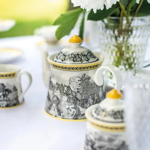 Vista 6 de Villeroy & Boch Audun Ferme - Tetera de 37 onzas, porcelana premium, fabricada en Alemania