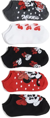 Vista 4 de Disney Minnie Mouse Womens 5 Pack No Show Socks