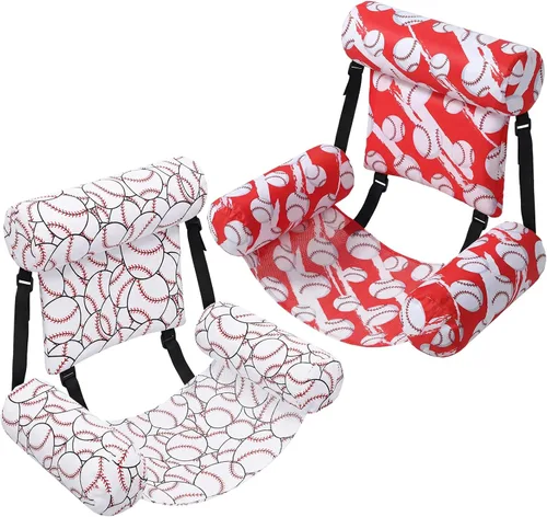 Vista 12 de Threehoney Paquete de 2 flotadores grandes para sillas de piscina para adultos, silla inflable de verano, silla flotante de agua, hamaca flotante