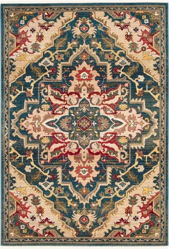 Vista 10 de SAFAVIEH Kashan Collection - Alfombra de área de 2 x 3 pies, color rojo y beige, diseño oriental tradicional, no desprende pelusa y de fácil