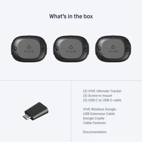Vista 6 de Vive Ultimate Tracker 3 Pack + Dongle Full-Body Tracking for VR