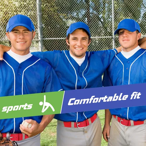 Vista 7 de Hercicy 12 cinturones de béisbol, cinturones de sóftbol a granel para adultos y jóvenes, cinturón de fútbol ajustable para niños y niñas