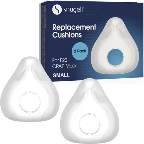 Vista 7 de Snugell - Cojín de repuesto Airfit F20 - Paquete de 2 - para máscara CPAP de cara completa F20 - Sellado suave y seguro - Reduce los puntos