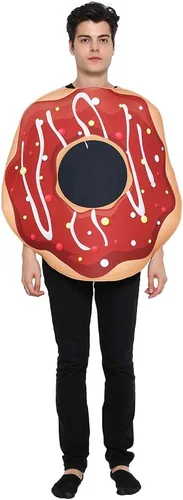 Vista 3 de EraSpooky Disfraz de dona para fiesta familiar para adultos Men