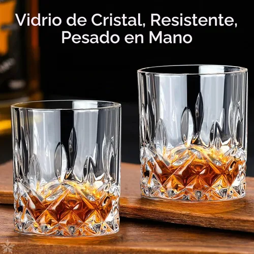 Vista 3 de Vasos de whisky Old Fashioned de 10 onzas, juego de 6 vasos de whisky de borbón, vasos para beber para coñac, cóctel, ron bourbon, brandy bar