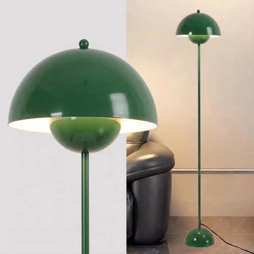 Vista 25 de COSYLUX Lámpara de pie moderna para sala de estar, lámpara de pie alta industrial para dormitorio, pantalla de metal que refleja la luz, lámpara