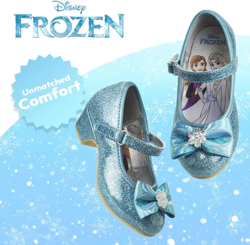 Vista 3 de Disney Zapatos - Correa plana Mary Jane con lazo para niñas, disfraz de princesa de personaje para niños, disfraz de flores, para fiesta escolar
