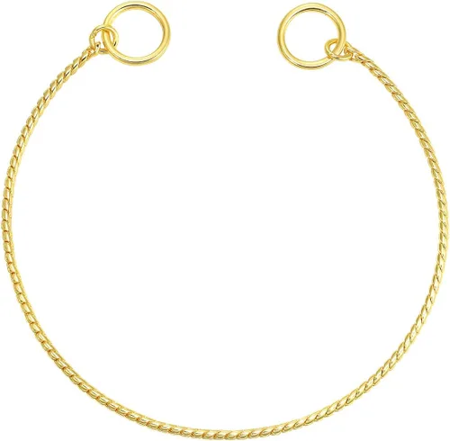 Vista 3 de Mogoko Collar de cadena de acero inoxidable para perro, cadena de serpiente de metal para cachorros, gargantilla para exhibición de mascotas