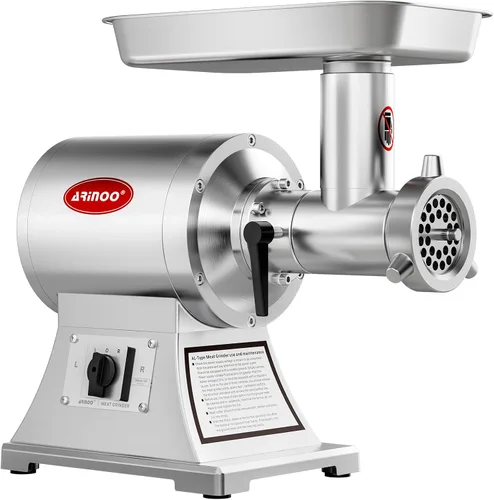 Vista 9 de Molinillo de carne comercial ARINOO #22C, 1.0HP Picadora de carne eléctrica