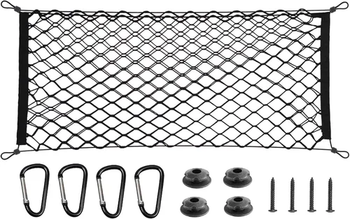 Vista 11 de BAILALIBO Red de Carga Extensible, Redes de Malla Elástica Ajustables para Maletero con Gancho de Metal Universal para SUV, Camiones, Accesorios
