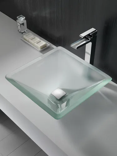 Vista 2 de Ara - Grifo de lavabo de un solo mango con elevador y canal, acabado de canal: cromado