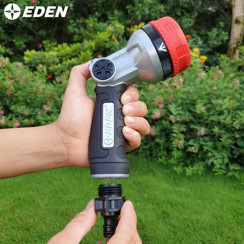 Vista 7 de Eden 95210 Accesorio Premium para Manguera de Jardín de Conexión Rápida con Parada de Agua y Función de Bloqueo, Juego de 5 Piezas