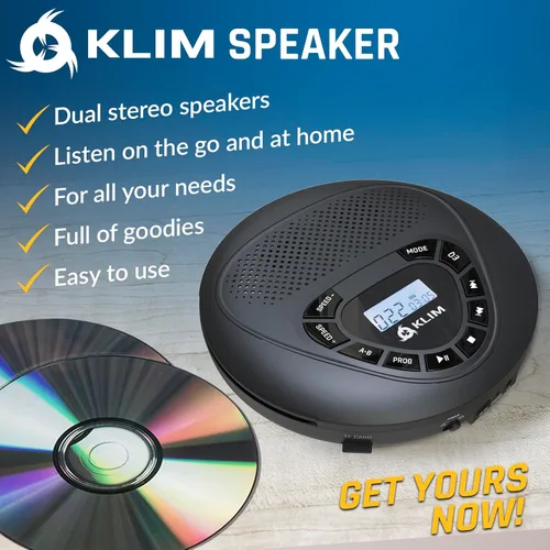 Vista 2 de Altavoz reproductor de CD portátil, recargable, tarjeta SD, AUX, para el hogar y el coche Sin Bluetooth