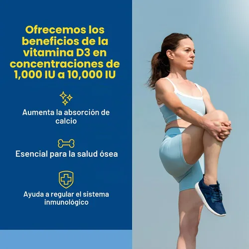 Vista 2 de Natural Factors, Vitamina D3 2000 UI (50 mcg), apoya huesos fuertes, músculos y función inmunológica, 120 cápsulas blandas