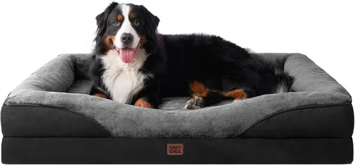 Vista 43 de EHEYCIGA Cama ortopédica para perros medianos, sofá cama de espuma viscoelástica con lados, forro impermeable y funda extraíble lavable, sofá