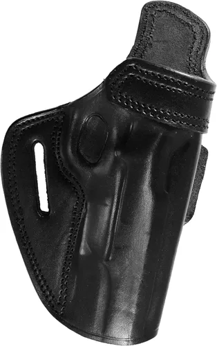 Vista 8 de Funda de cuero prémium hecha a mano OWB para pistola de extracción rápida Marrón - mano derecha