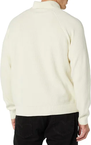 Vista 4 de Tienda Essentials Suéter de cuello alto de punto acanalado 100% algodón para hombre