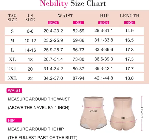 Vista 6 de Nebility Bragas moldeadoras de cintura sin costuras para mujer con control de abdomen y cintura alta