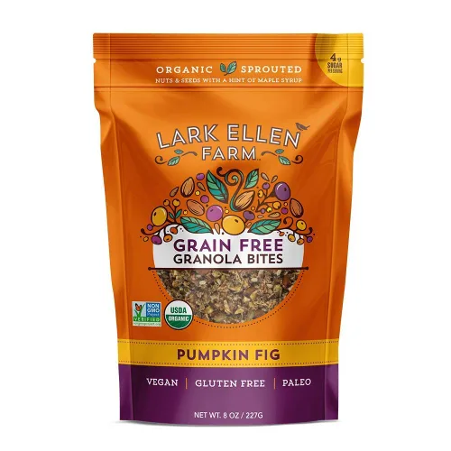 Vista 16 de Lark Ellen - Mordeduras sin granos Vanilla Cinnamon, Cacao Cherry, and Berrylicious sprouted grain-free clusters, Certified Organic, Vegan