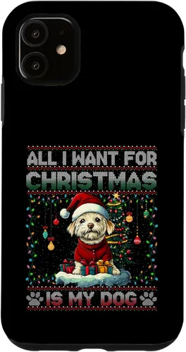 Vista 8 de Maltese Christmas Tree Lights Decorations Dog Lover Xmas Case for iPhone 17