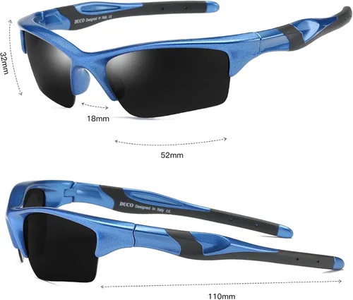Vista 3 de DUCO K014 - Lentes de sol polarizados para niños y niñas de 4 a 8 años